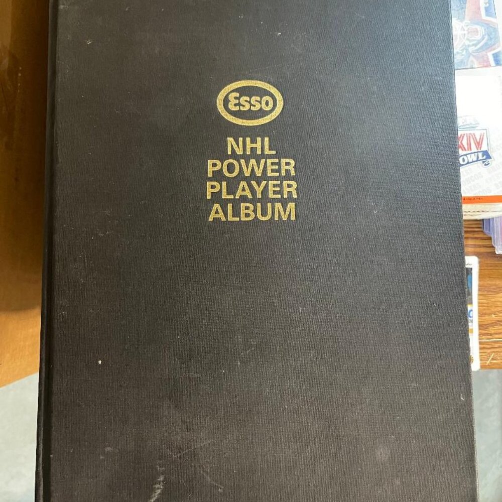 1970-71 Esso Power Players Complete Set in Hard Cover Album. Album is damaged.
